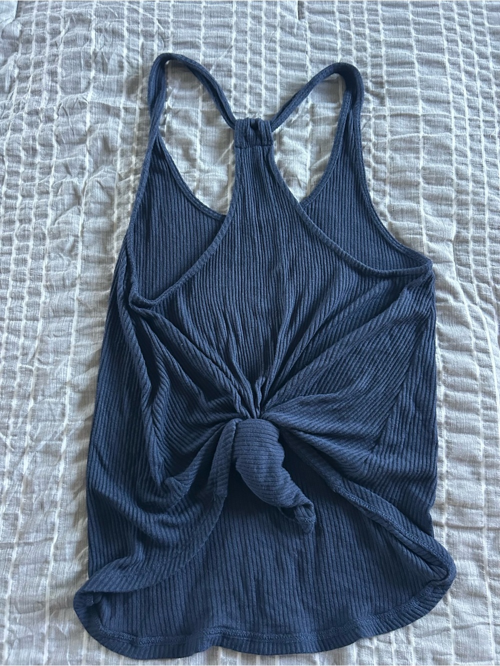 Z Supply Navy Ribbed Racerback Tank - Picture 3 of 4